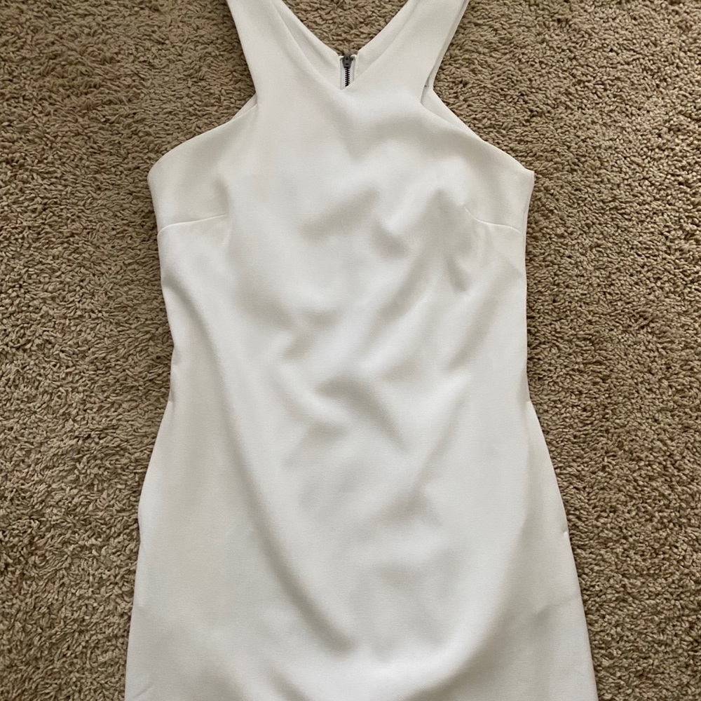 White midi dress